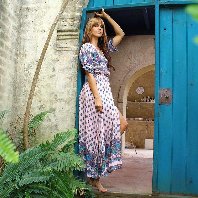 ALTEA Floral Maxi Dress-DRESSES-URBANYOO