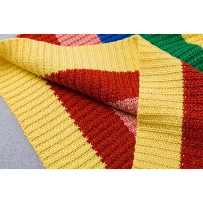 RAINBOW Turtleneck Sweater-SWEATERS-URBANYOO