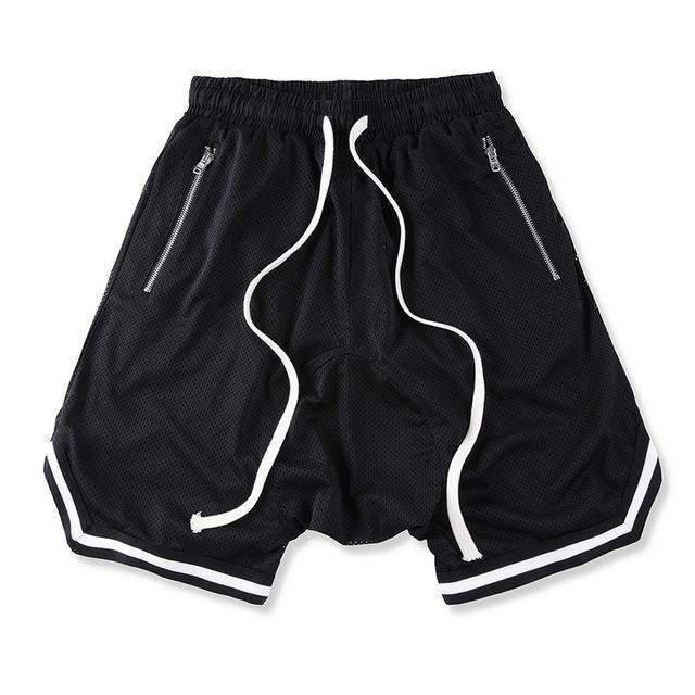 RETRO MESH Shorts Black-SHORT-URBANYOO